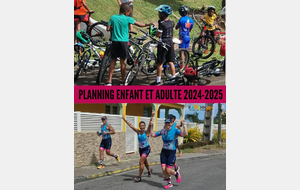 Planning entrainement saison 2024-2025